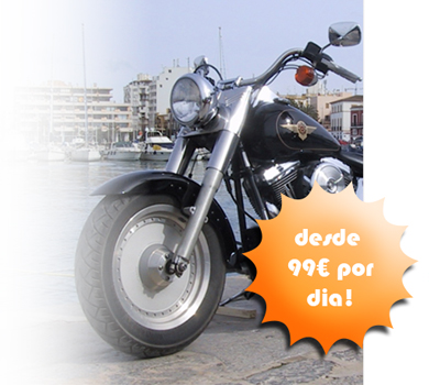 Moto en puerto de Ibiza